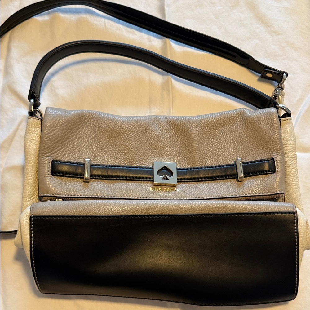 Kate Spade Black and Cream Shoulder Bag